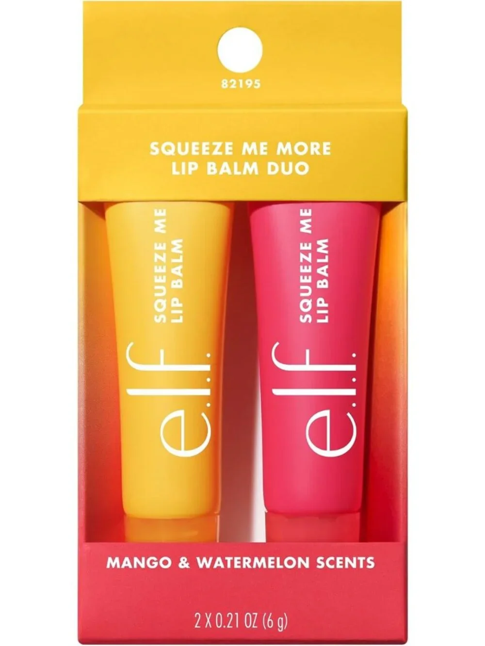 Moisturizing Lip Balm Duo - Mango & Watermelon Flavors, Hydrating & Nourishing